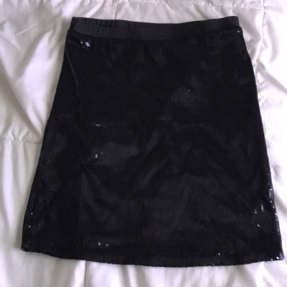 Mini Black Sequin Skirt Disney